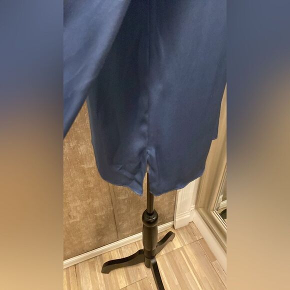 Kobi Halperin Blue Pleated Bib Collar silk  Blouse, XS - Picture 5 of 12